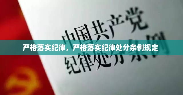 严格落实纪律，严格落实纪律处分条例规定 