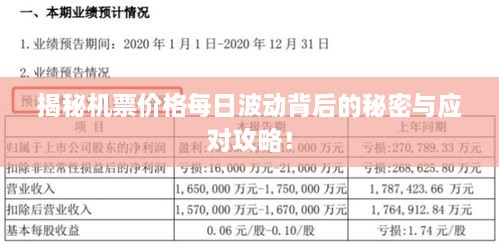 揭秘机票价格每日波动背后的秘密与应对攻略！