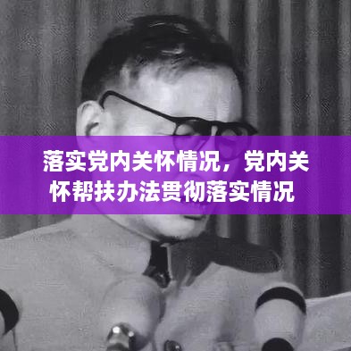 落实党内关怀情况，党内关怀帮扶办法贯彻落实情况 