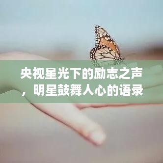 央视星光下的励志之声，明星鼓舞人心的语录摘抄