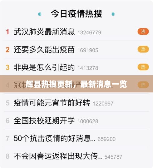 辉县热搜更新，最新消息一览