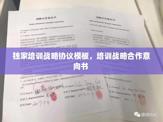 独家培训战略协议模板，培训战略合作意向书 