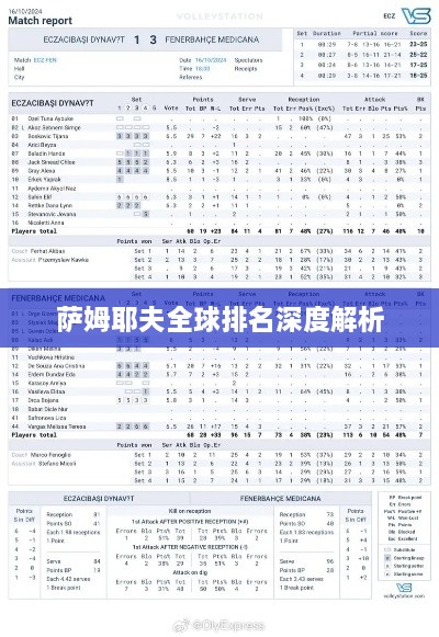 萨姆耶夫全球排名深度解析