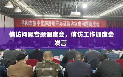 信访问题专题调度会，信访工作调度会发言 