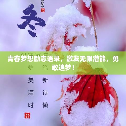 青春梦想励志语录，激发无限潜能，勇敢追梦！