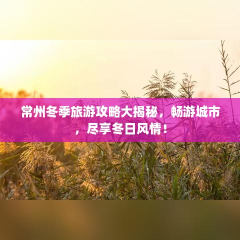 常州冬季旅游攻略大揭秘，畅游城市，尽享冬日风情！